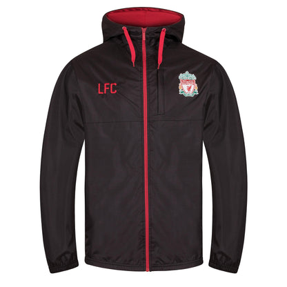 Black - Front - Liverpool FC Mens Crest Windbreaker