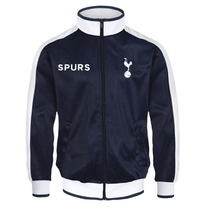 Navy Blue - Front - Tottenham Hotspur FC Mens Retro Track Jacket