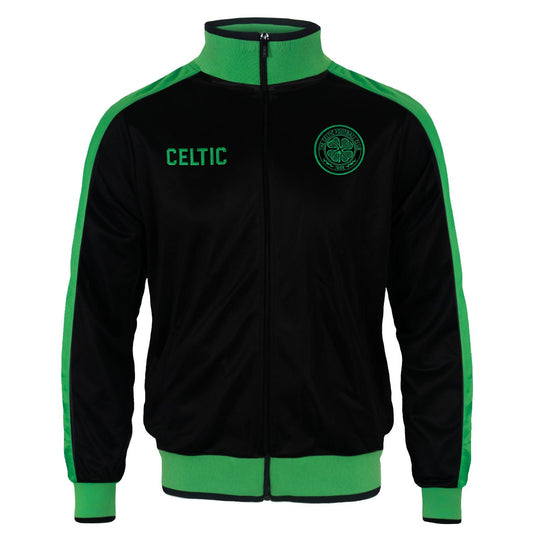 Black-Green - Front - Celtic FC Mens Two Tone Track Jacket