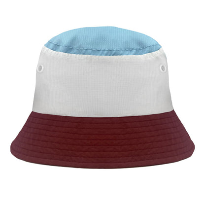 Claret-White-Blue - Back - Fan Originals Burnley Text Bucket Hat