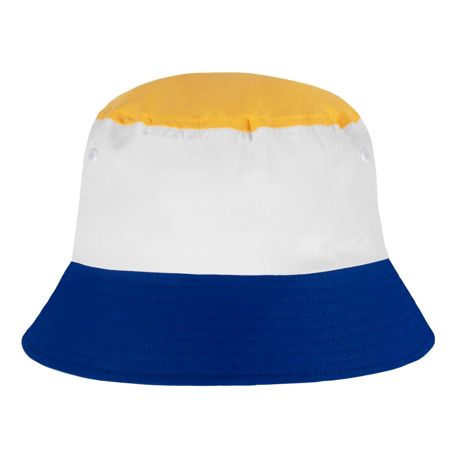 Yellow-White-Royal Blue - Back - Fan Originals Leeds Rose Bucket Hat