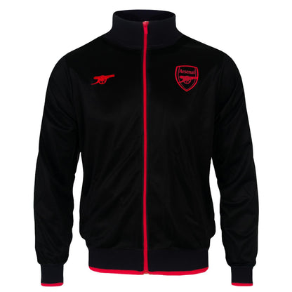 Black - Front - Arsenal FC Boys Crest Track Jacket