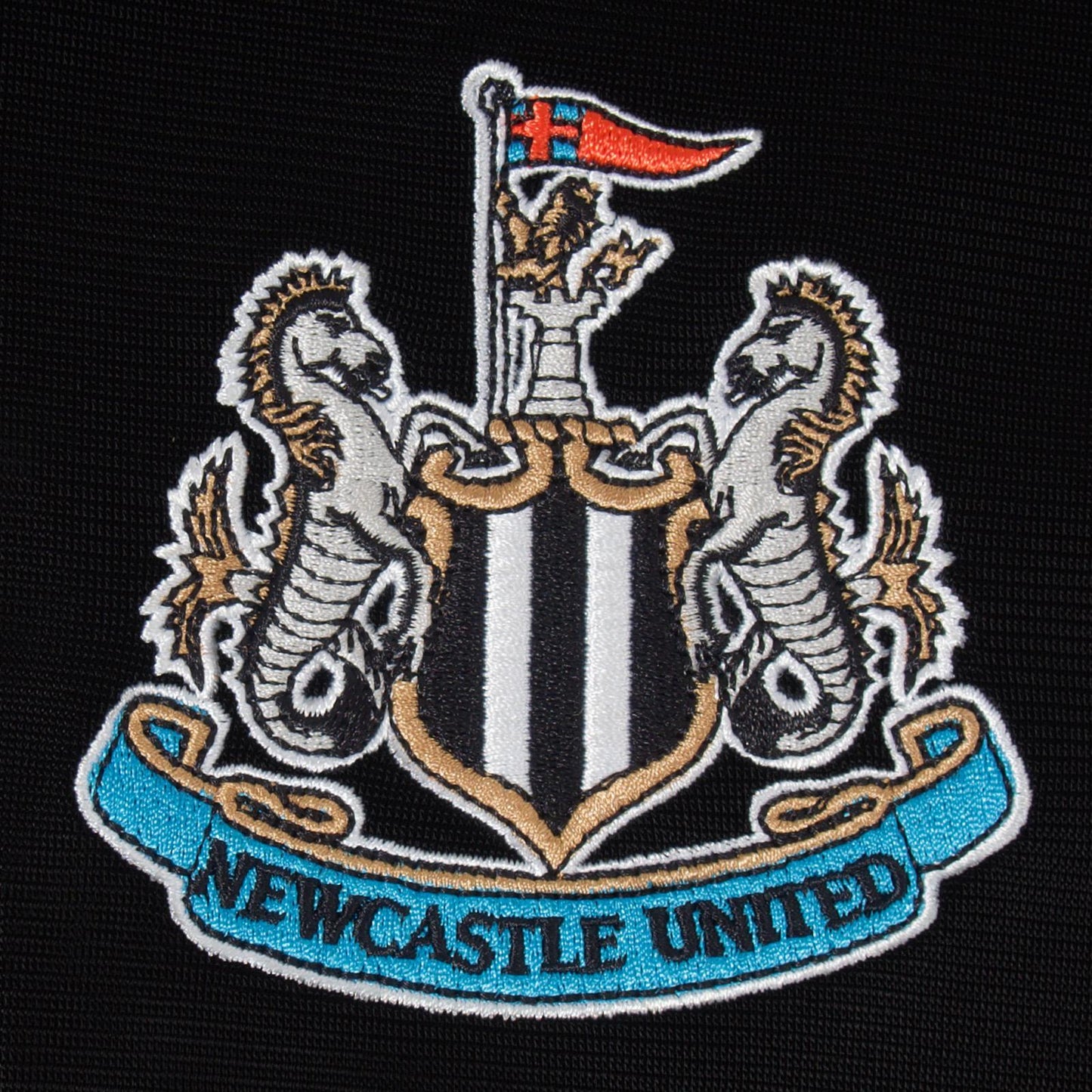 Black - Back - Newcastle United FC Boys Retro Track Jacket