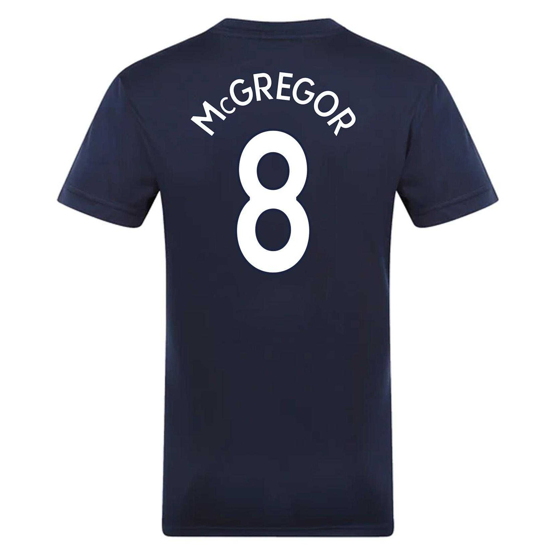Navy Blue - Back - Scottish FA Mens McGregor 8 Polyester T-Shirt
