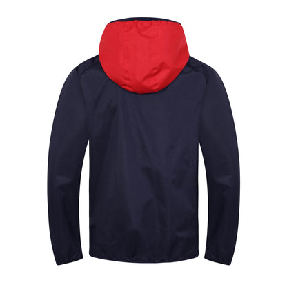 Navy-Red - Back - Arsenal FC Mens Crest Raglan Windbreaker