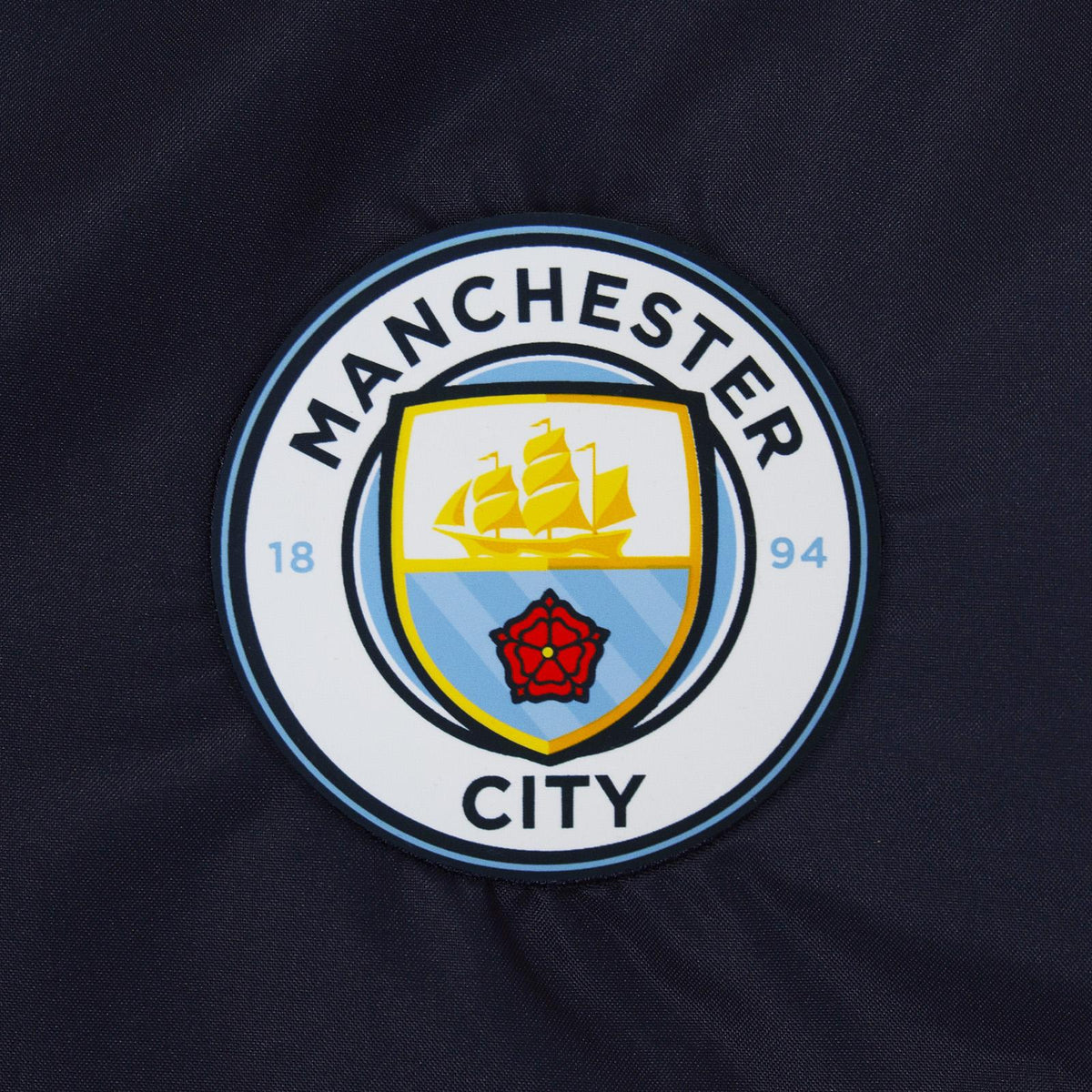 Navy - Pack Shot - Manchester City FC Mens Crest Peaked Windbreaker