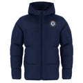 Navy - Back - Chelsea FC Mens Crest Quilted Jacket