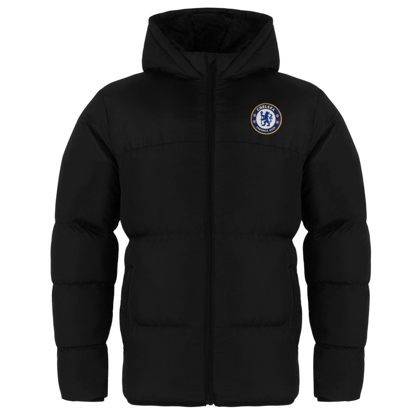 Black - Back - Chelsea FC Mens Crest Quilted Jacket