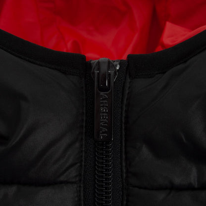 Black - Close up - Arsenal FC Boys Crest Quilted Jacket