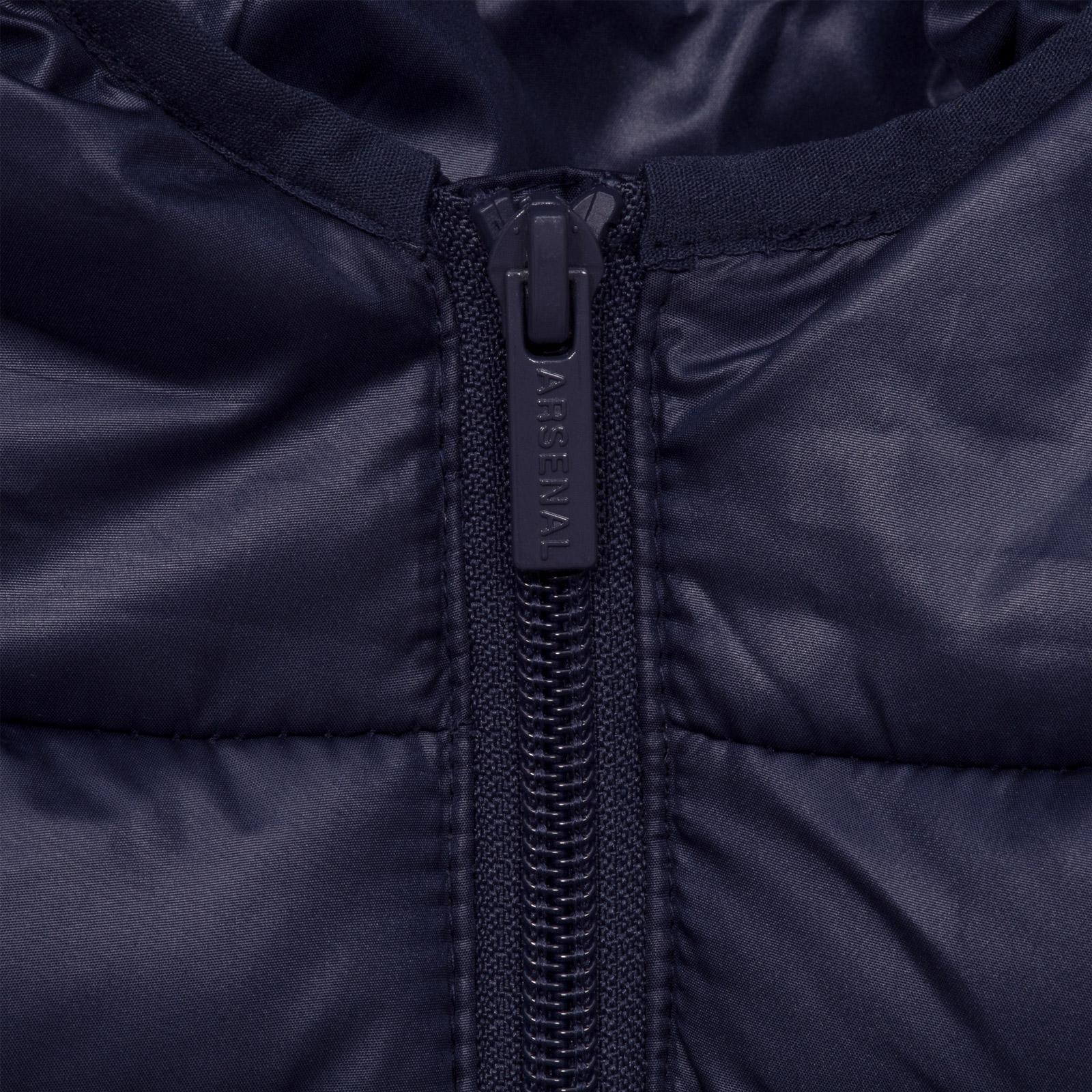 Navy Blue - Back - Arsenal FC Boys Crest Quilted Jacket