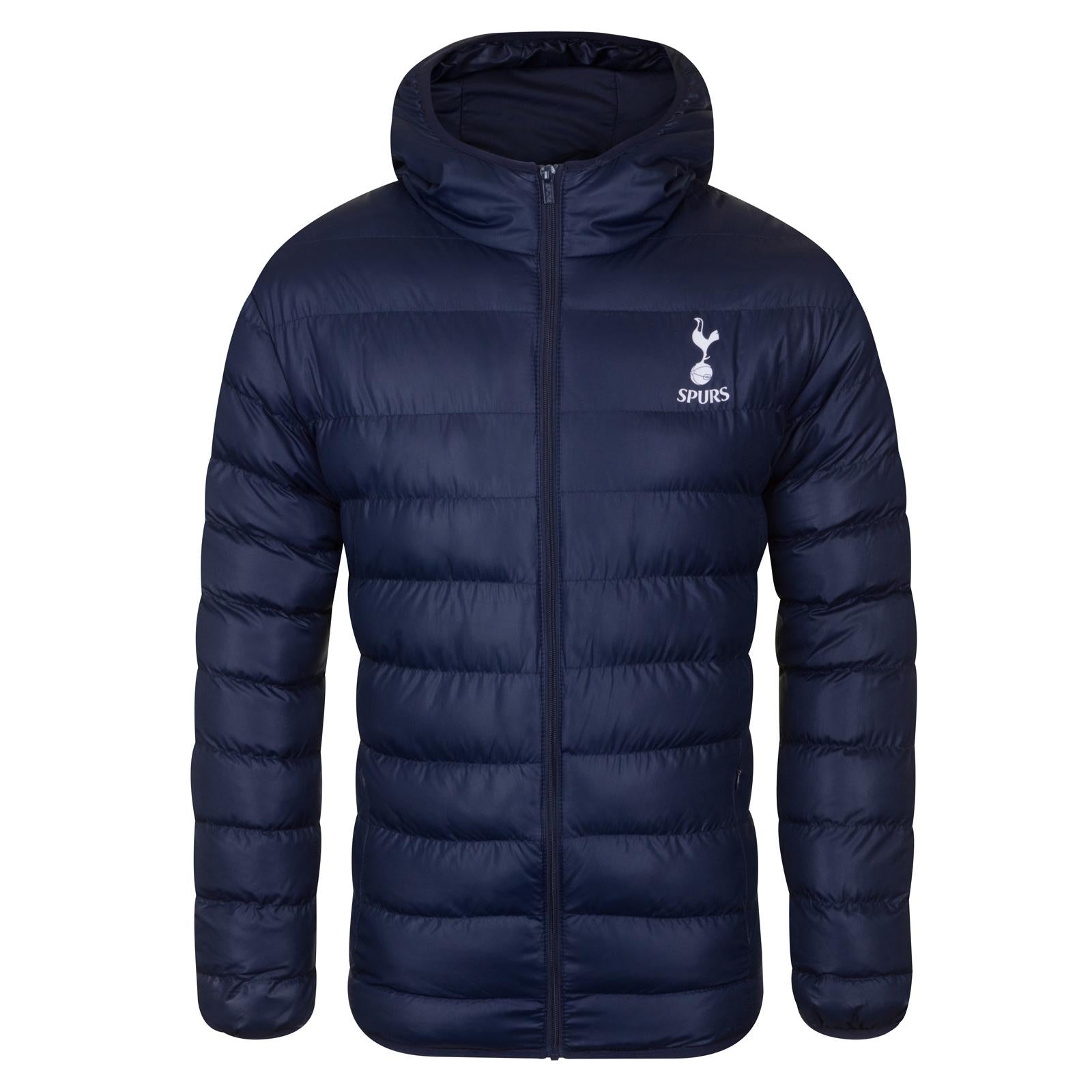 Navy Blue - Front - Tottenham Hotspur FC Mens Quilted Padded Jacket