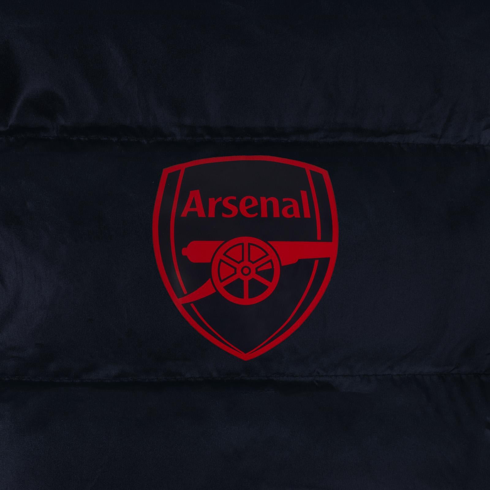 Navy Blue - Pack Shot - Arsenal FC Mens Crest Quilted Jacket