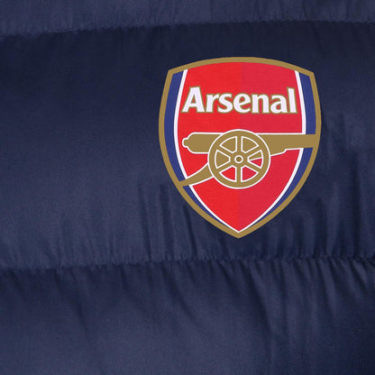 Navy - Back - Arsenal FC Mens Crest Quilted Jacket