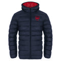 Navy Blue - Front - Arsenal FC Mens Crest Quilted Jacket