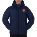 Navy - Front - Arsenal FC Mens Crest Quilted Jacket