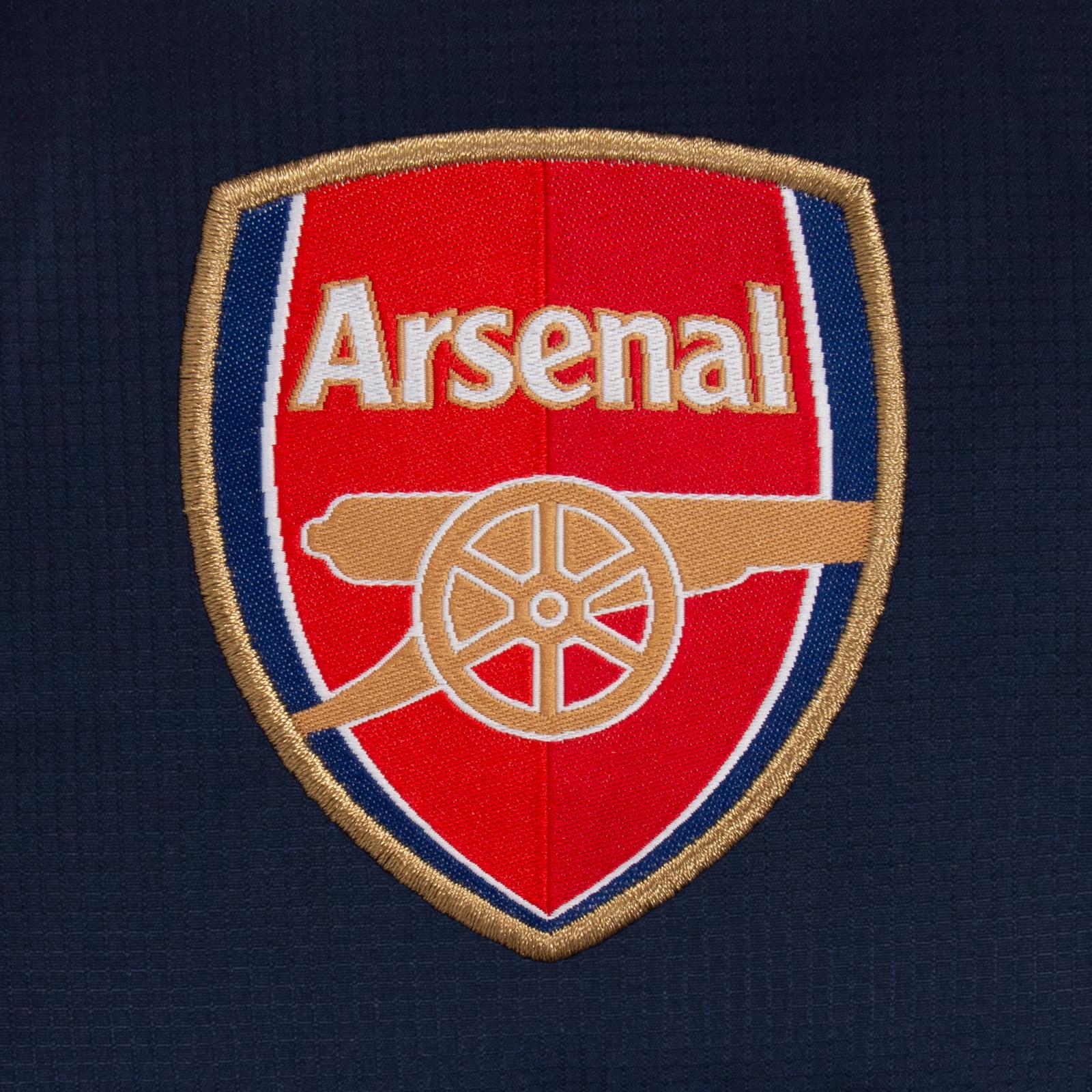 Navy - Side - Arsenal FC Mens Crest Quilted Jacket