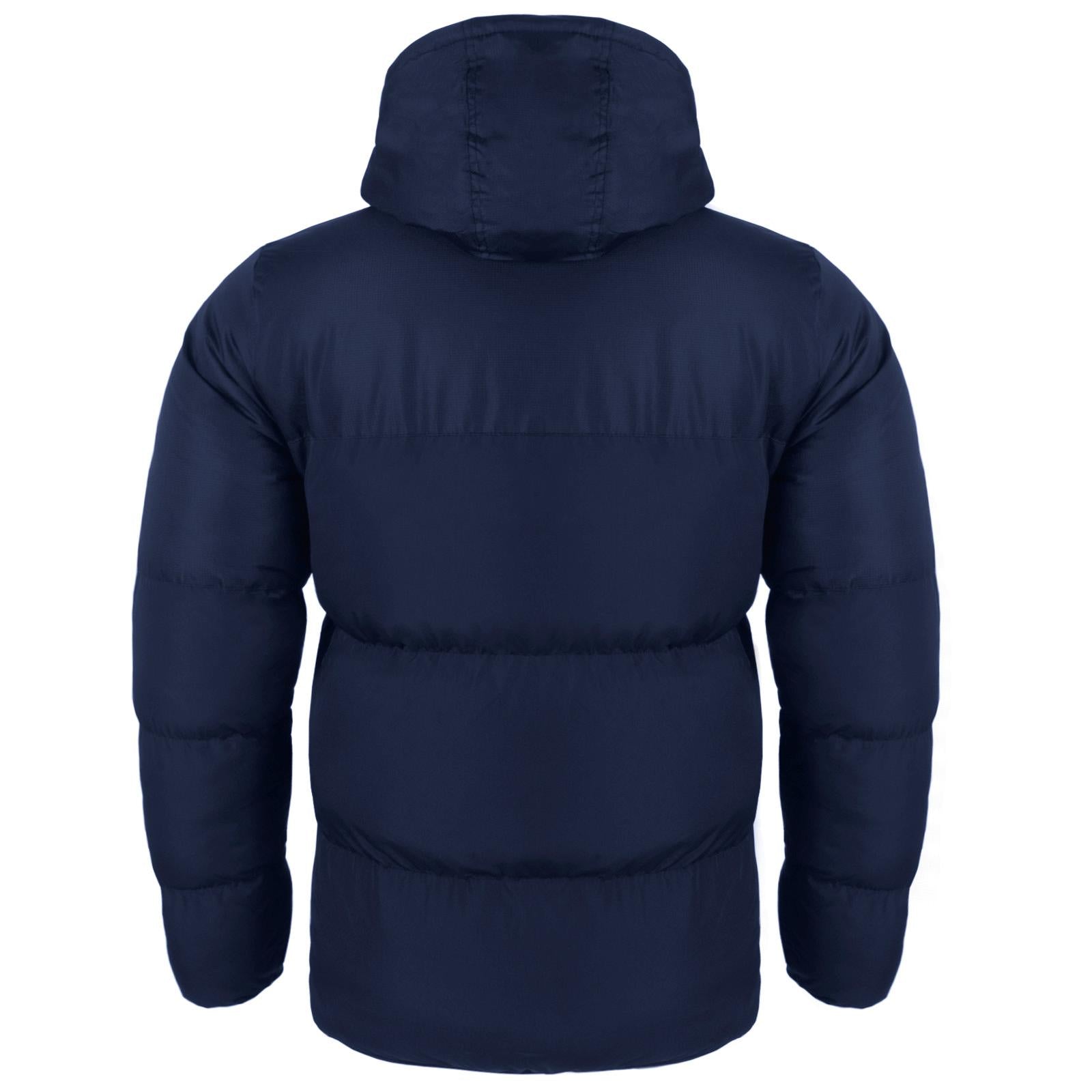 Navy - Pack Shot - Arsenal FC Mens Crest Quilted Jacket