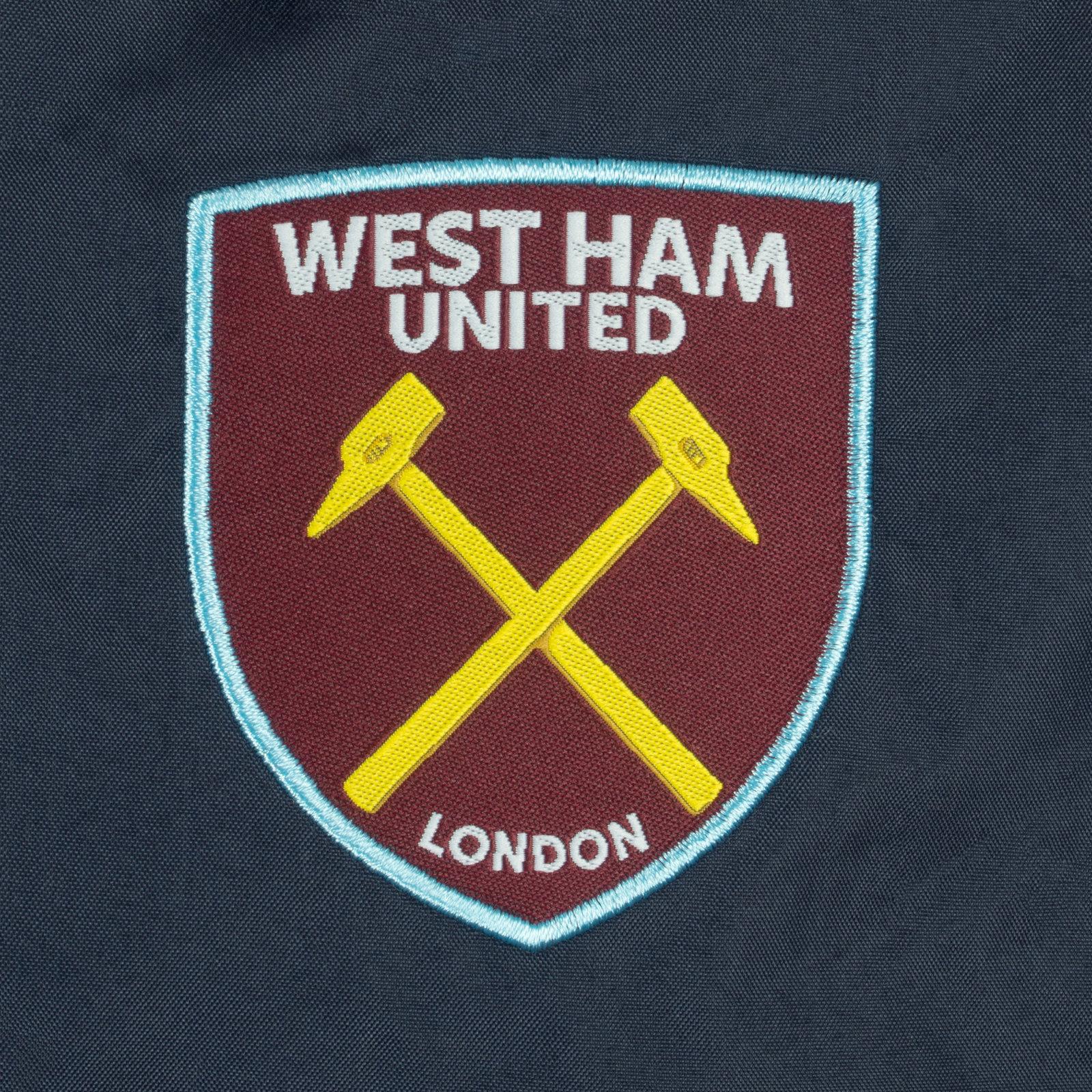 Navy - Lifestyle - West Ham United FC Mens Crest Peaked Windbreaker