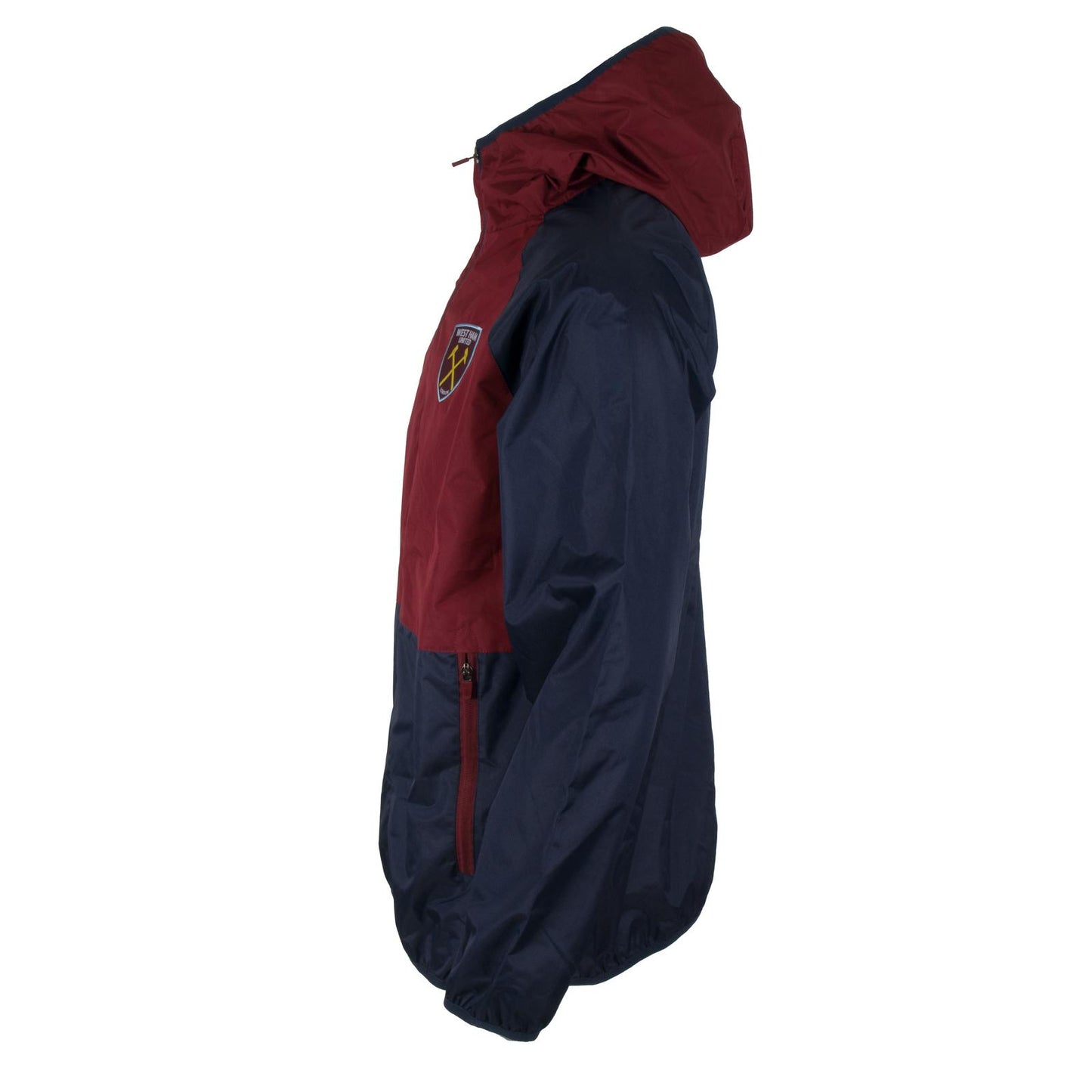 Navy-Claret - Pack Shot - West Ham United FC Mens Crest Raglan Windbreaker