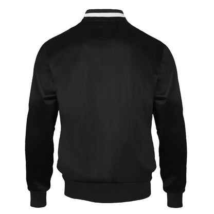 Black - Back - Fulham FC Mens Retro Bomber Jacket