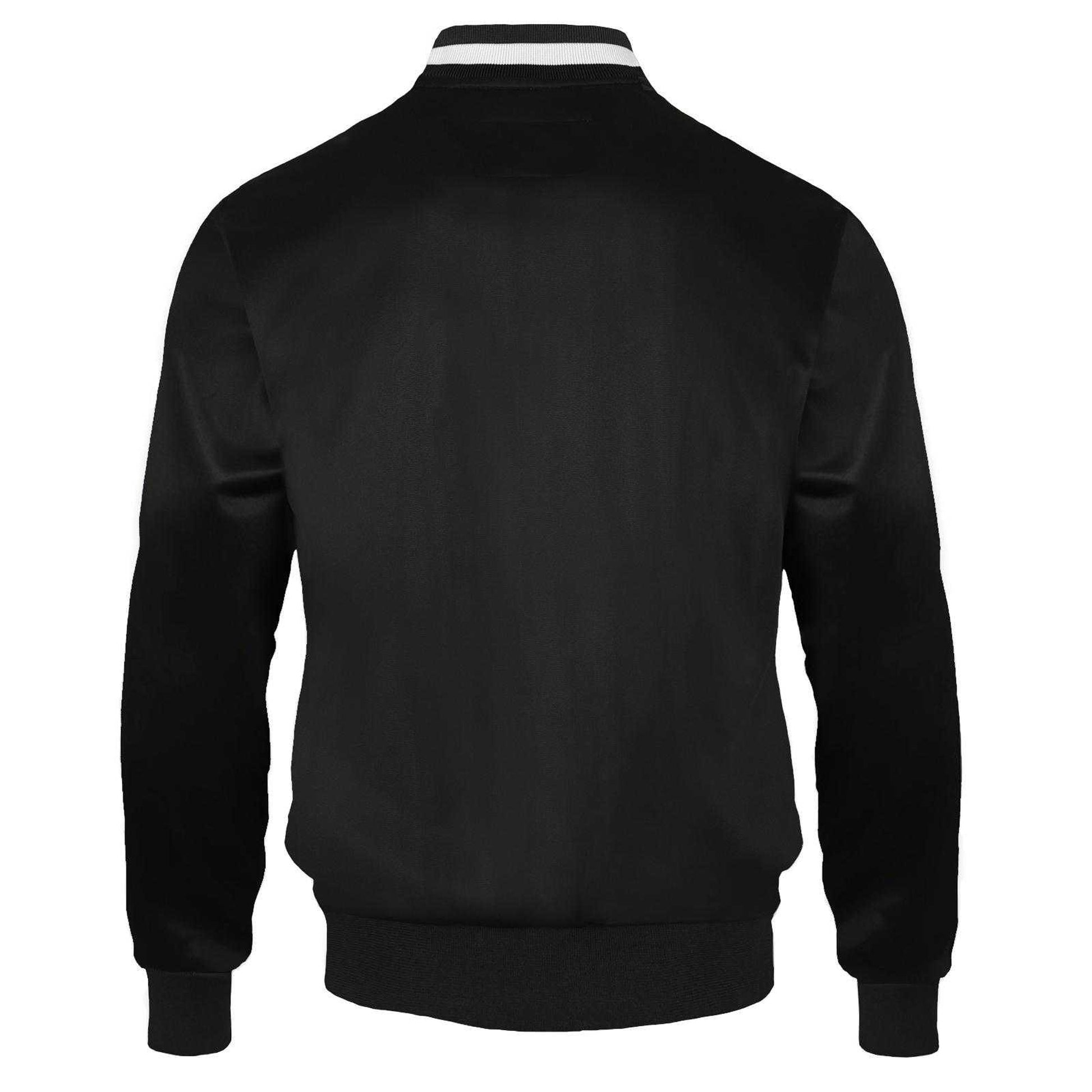 Black - Back - Newcastle United FC Mens Retro Bomber Jacket