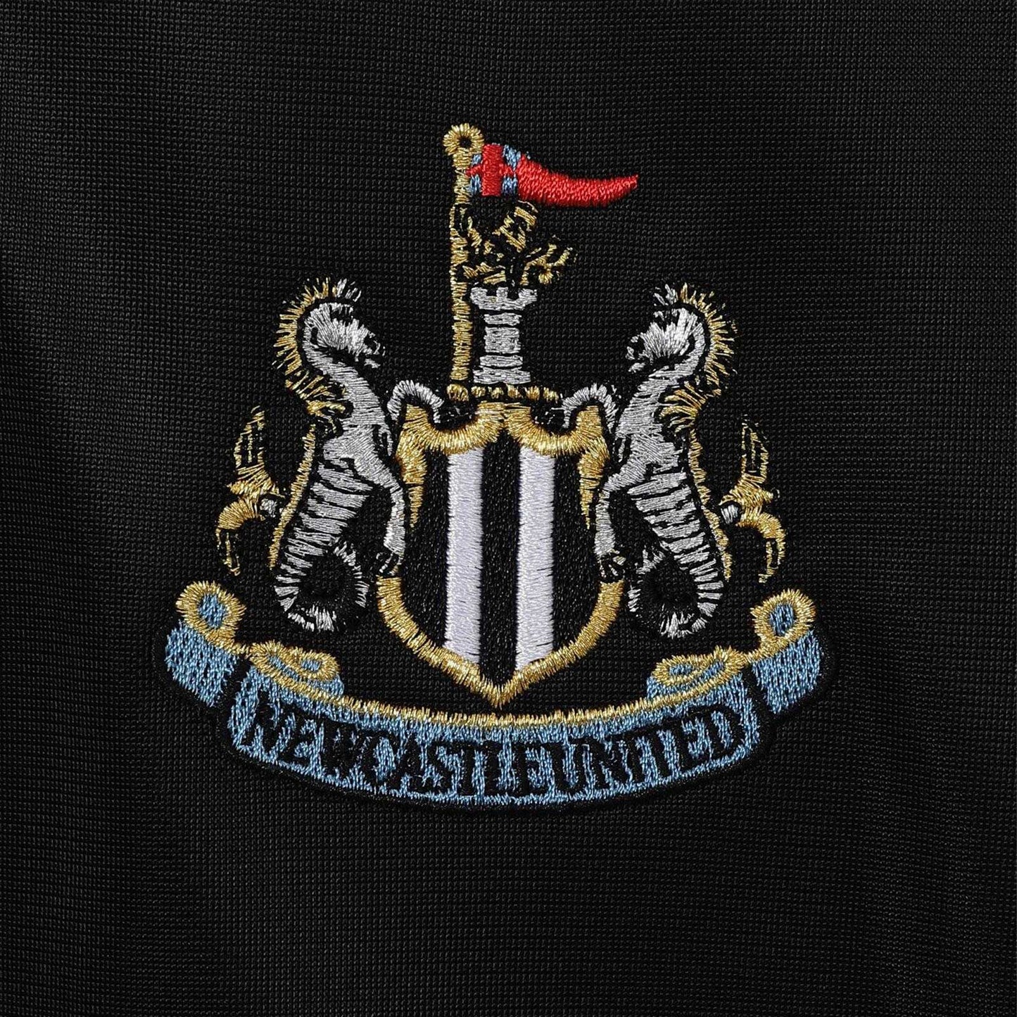Black - Side - Newcastle United FC Mens Retro Bomber Jacket
