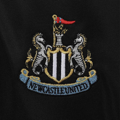 Black - Side - Newcastle United FC Mens Retro Bomber Jacket