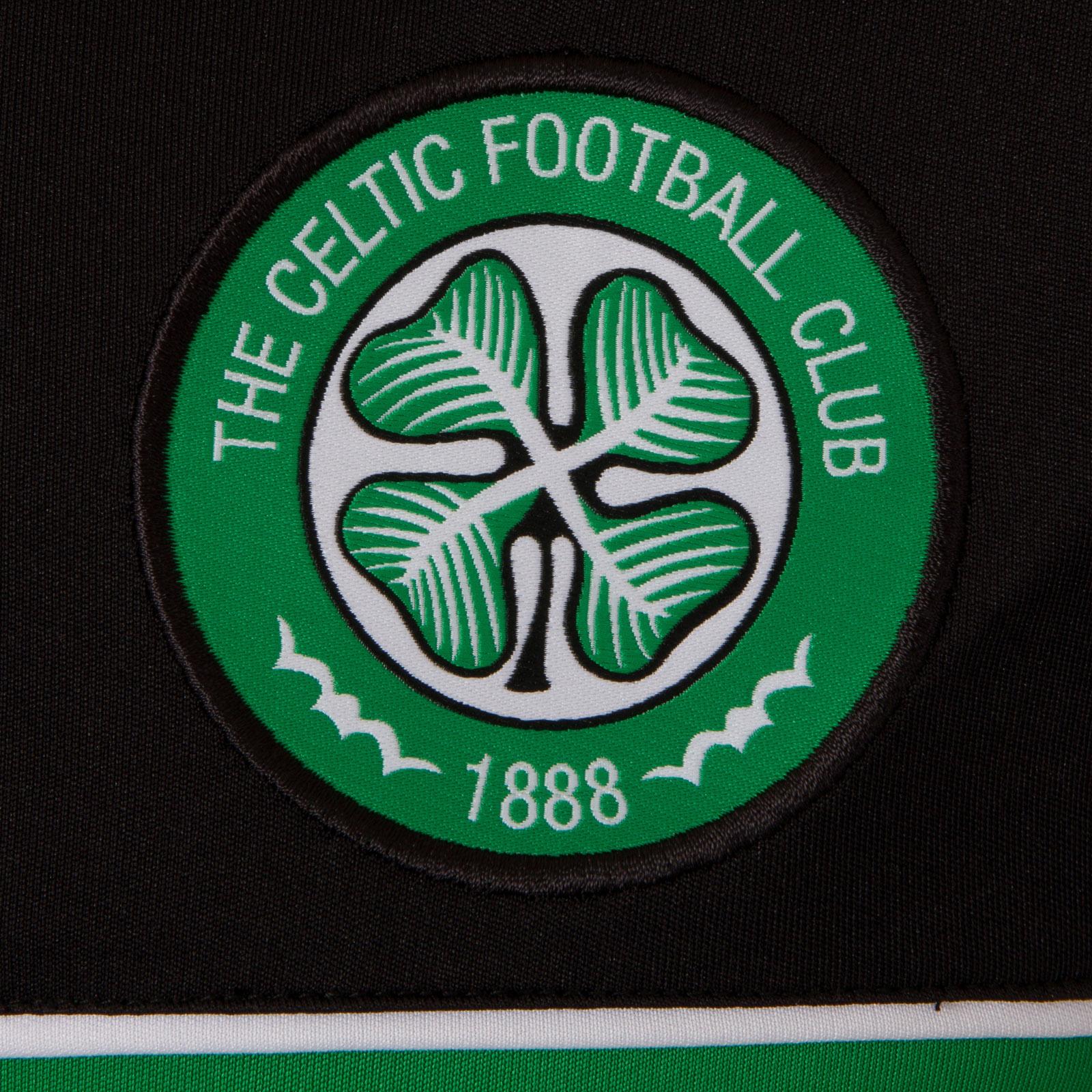 Black-Green - Back - Celtic FC Mens Polyester T-Shirt