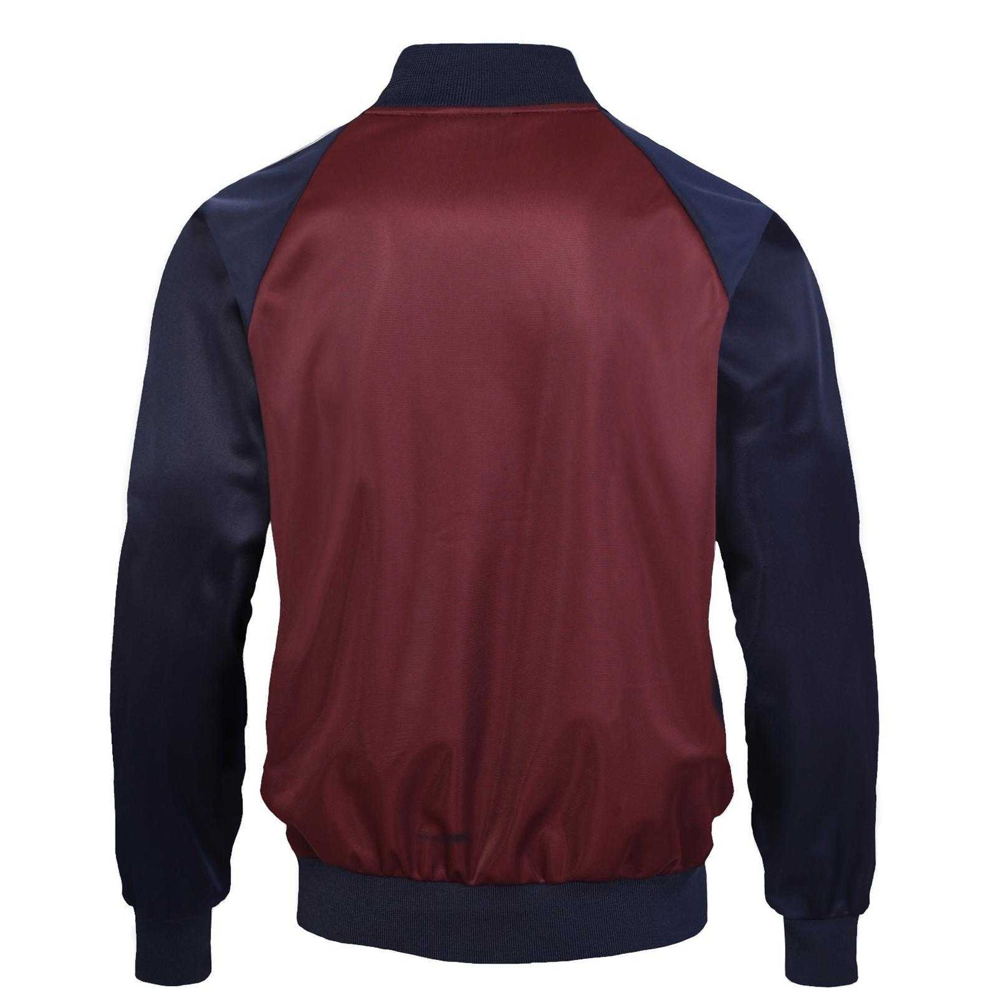 Claret - Back - West Ham United FC Mens Retro Bomber Jacket