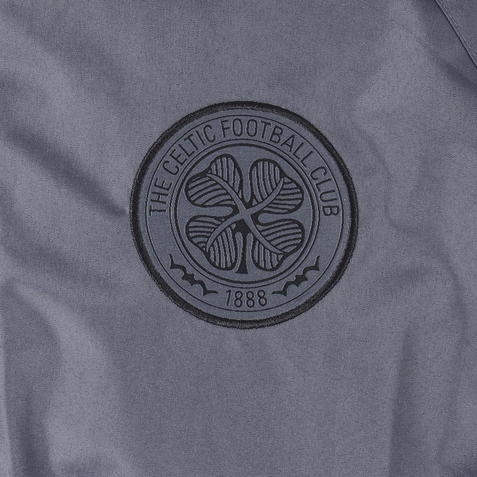 Grey - Back - Celtic FC Mens Crest Windbreaker