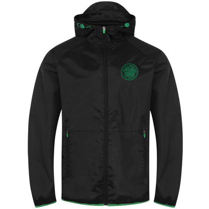 Black-Green - Front - Celtic FC Mens Crest Windbreaker