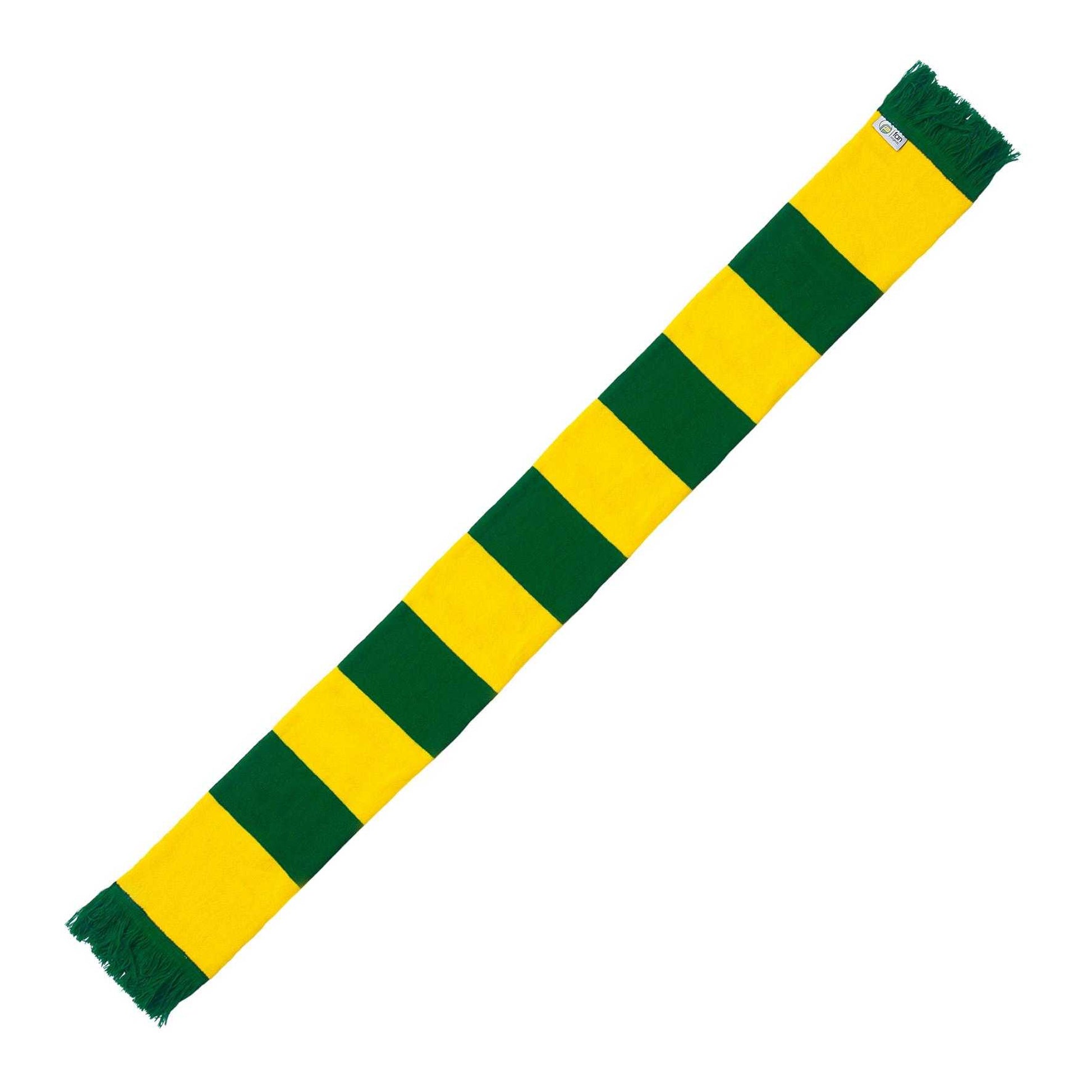Yellow-Green - Back - Fan Originals Norwich Retro Bar Scarf