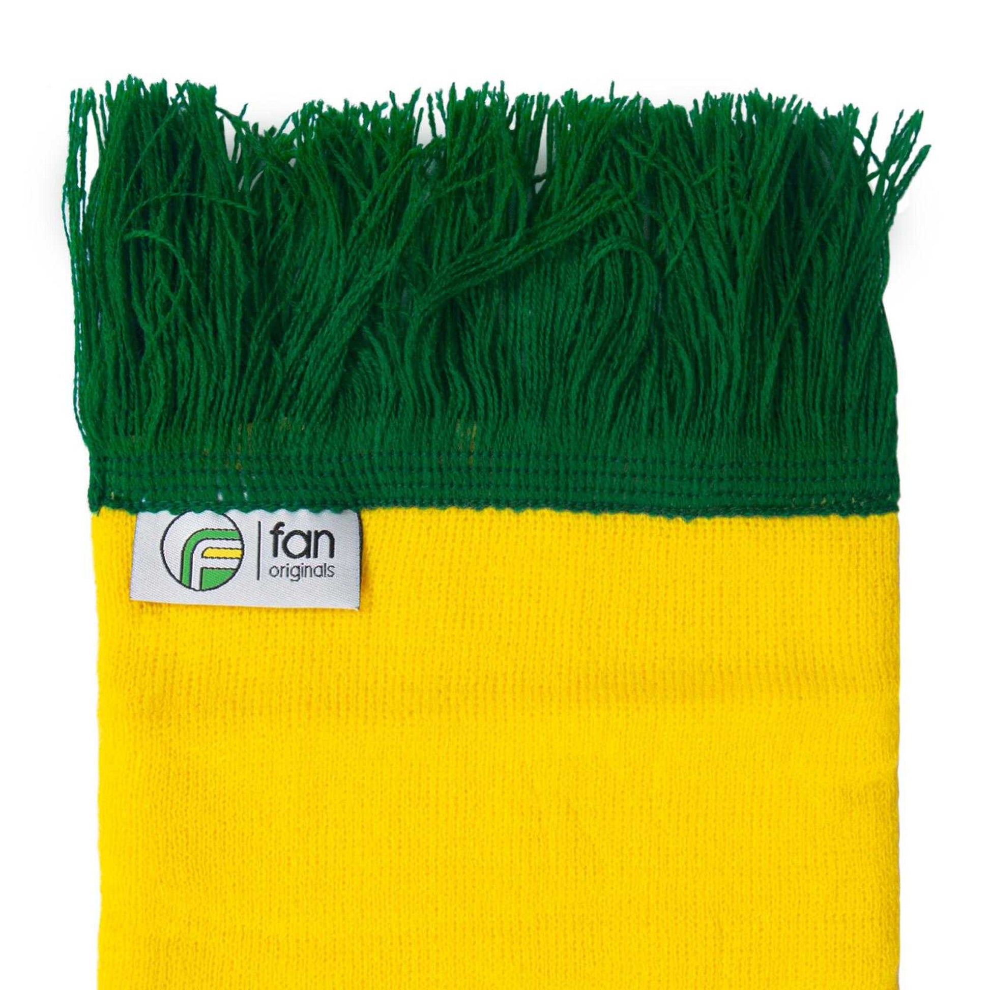 Yellow-Green - Side - Fan Originals Norwich Retro Bar Scarf