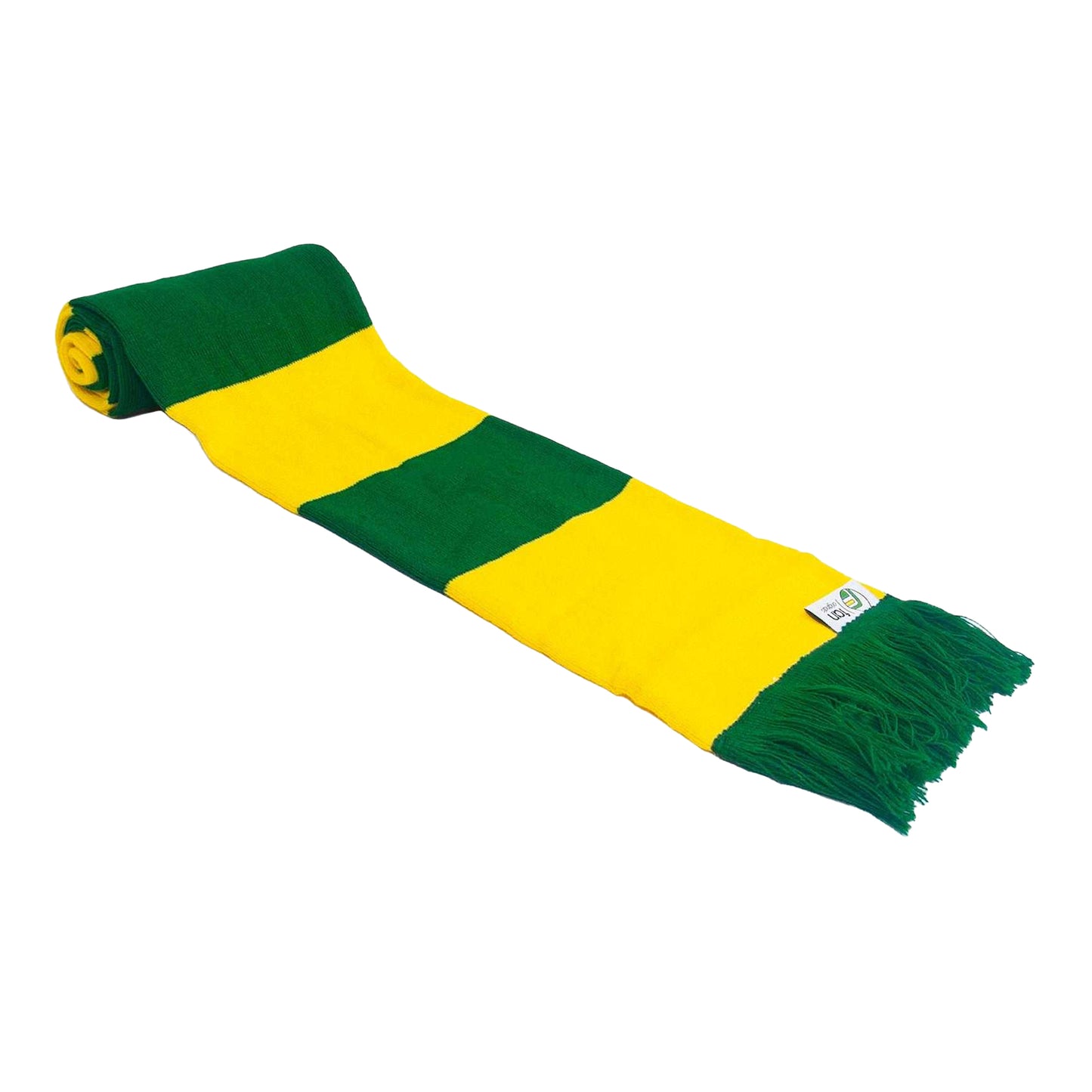 Yellow-Green - Front - Fan Originals Norwich Retro Bar Scarf