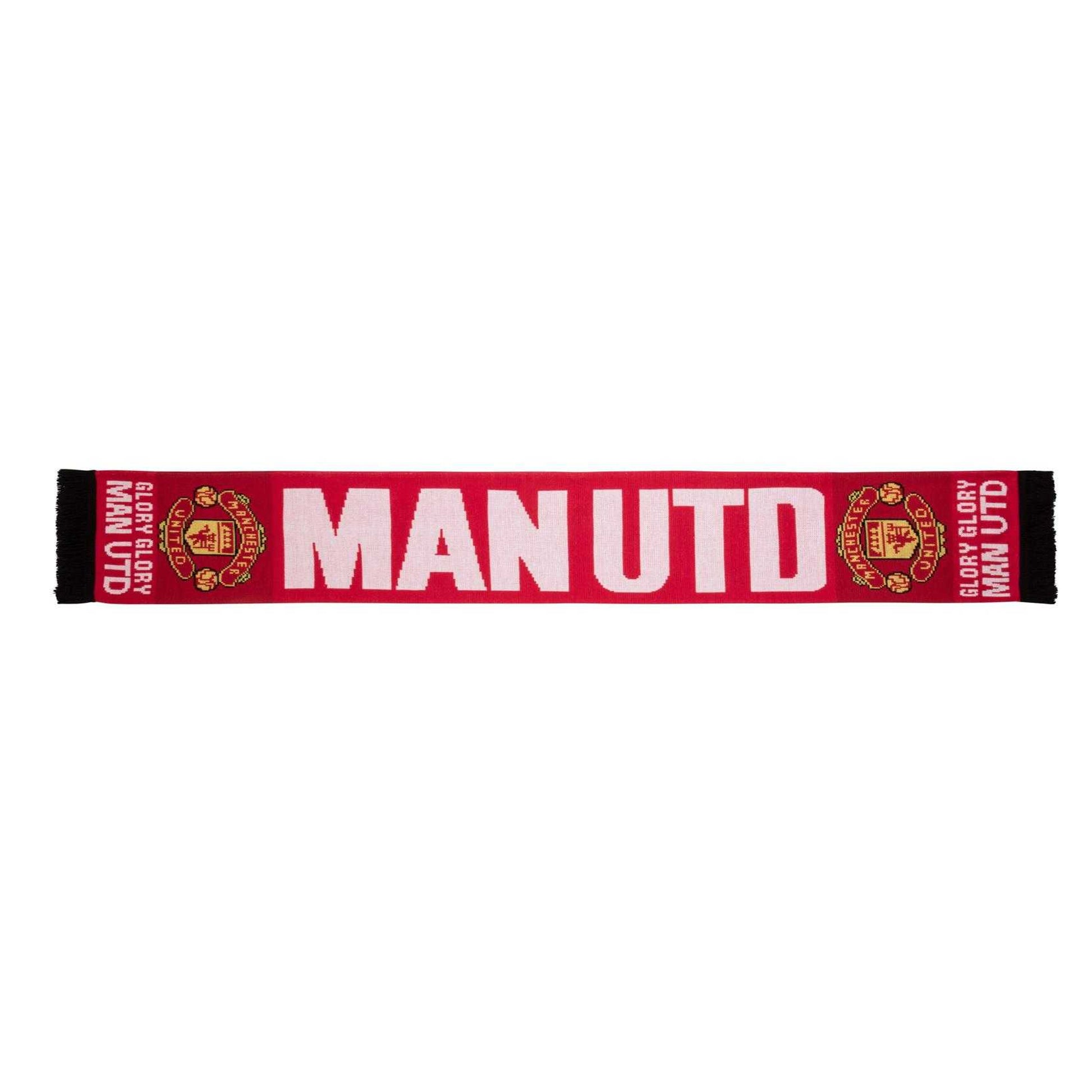 Red - Back - Manchester United FC Glory Glory Man United Scarf