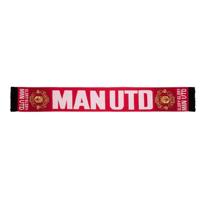 Red - Back - Manchester United FC Glory Glory Man United Scarf