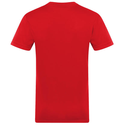 Red-White - Back - Arsenal FC Mens Striped Polyester T-Shirt