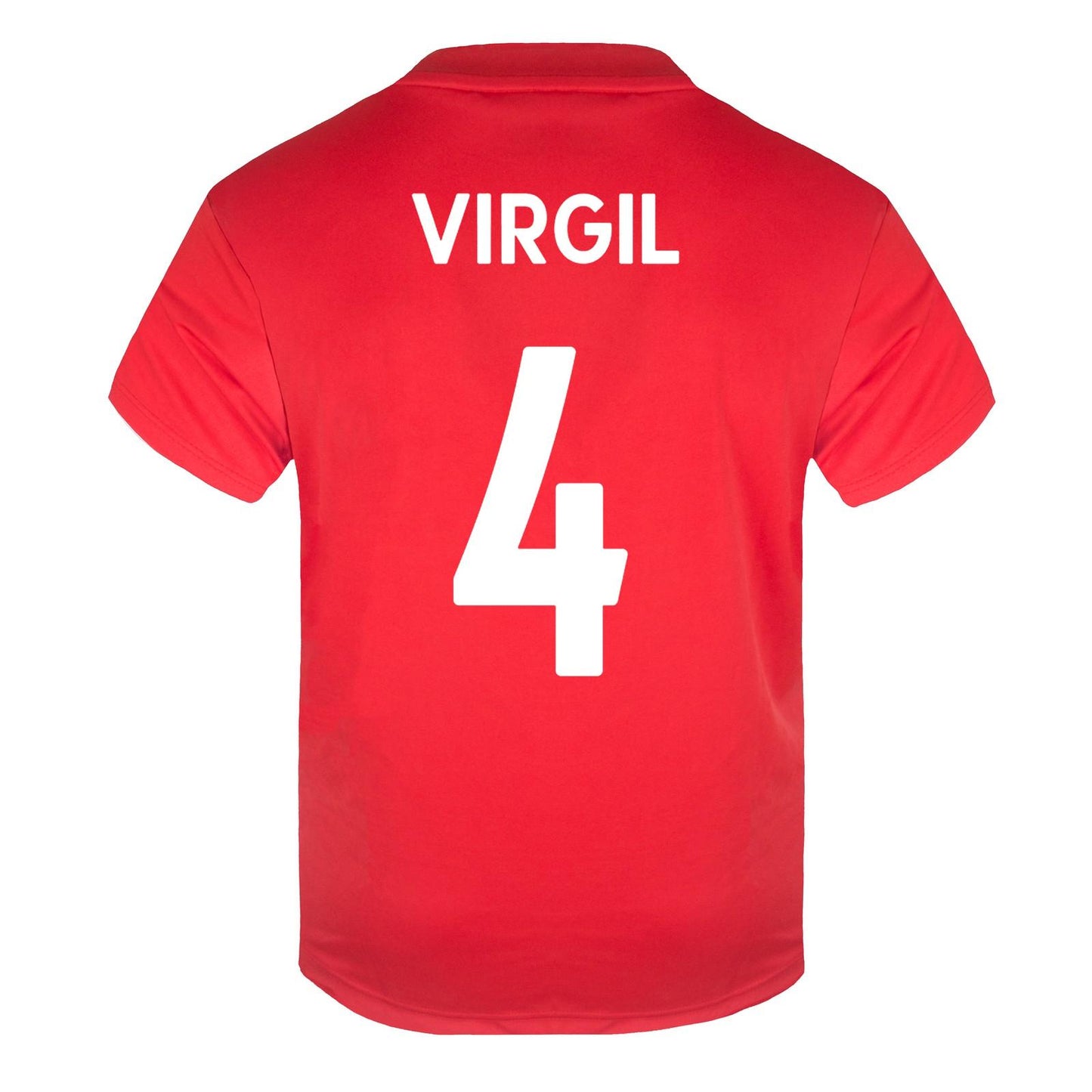 Red-White - Front - Liverpool FC Mens Virgil 4 Polyester T-Shirt