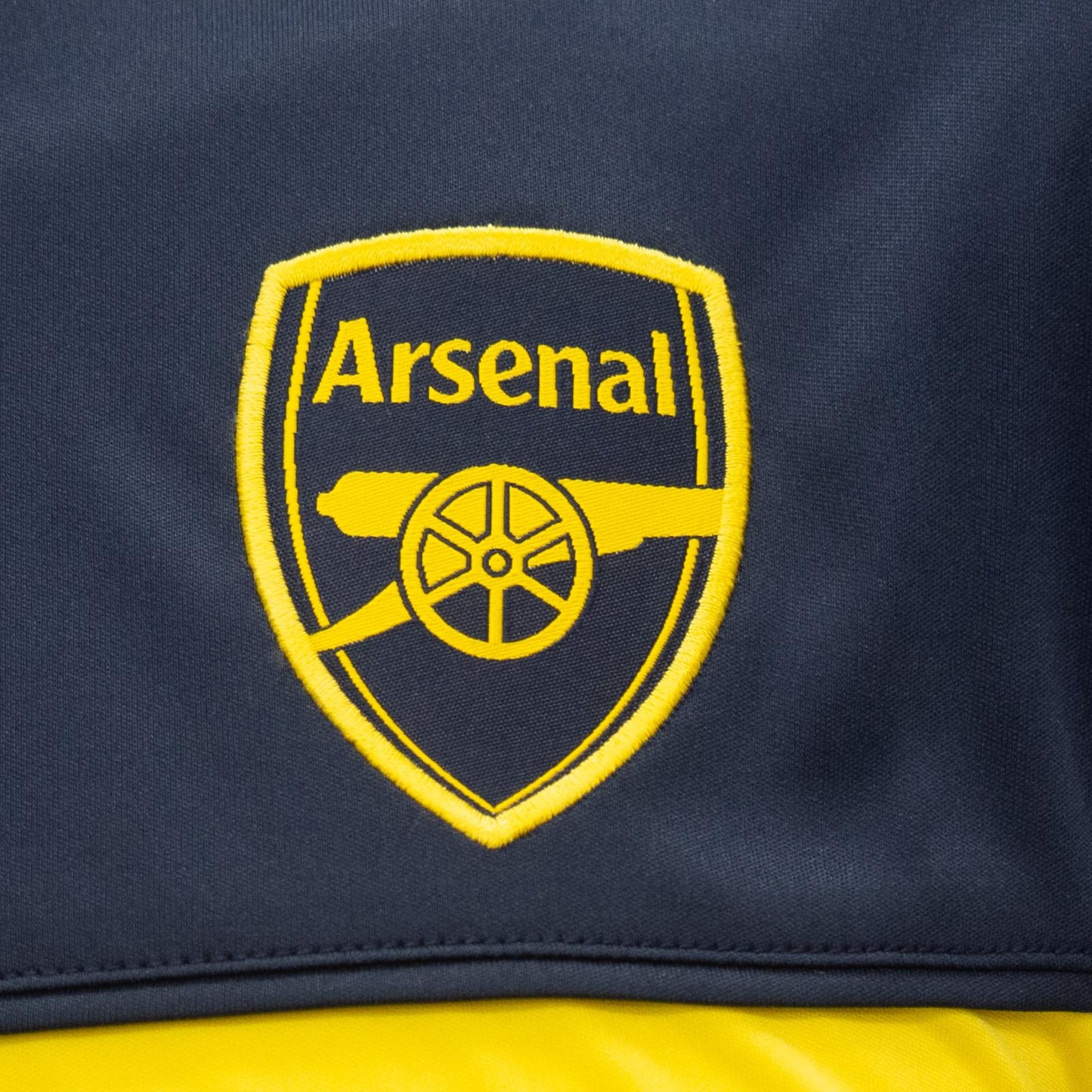 Navy-Yellow - Back - Arsenal FC Mens Stripe Polyester T-Shirt