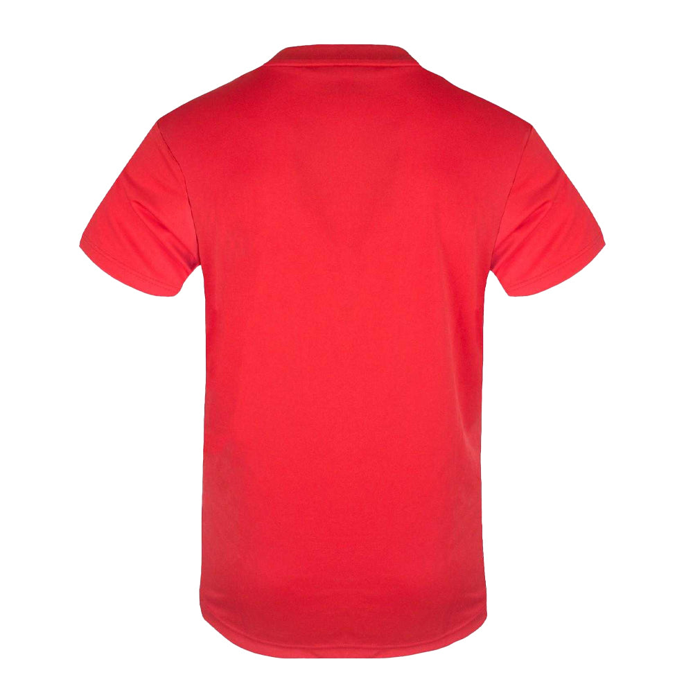 Red-White - Back - Liverpool FC Mens Contrast Striped Polyester T-Shirt