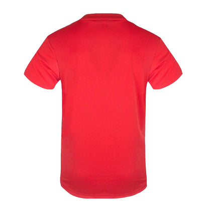Red-White - Back - Liverpool FC Mens Contrast Striped Polyester T-Shirt