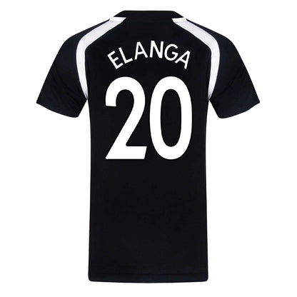 Black - Back - Newcastle United FC Mens Elanga 20 Polyester T-Shirt