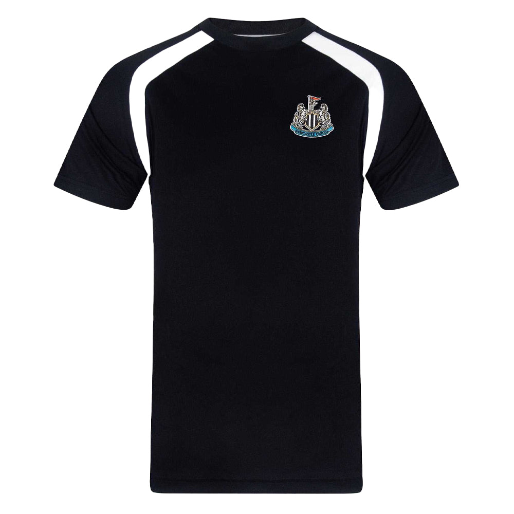 Black - Front - Newcastle United FC Mens Elanga 20 Polyester T-Shirt
