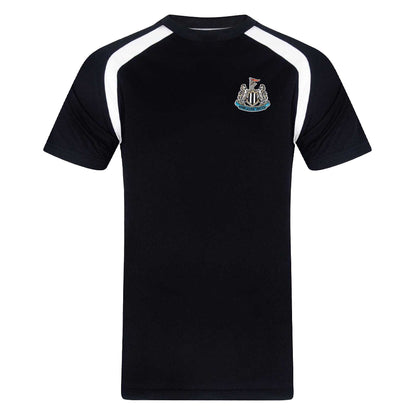 Black - Front - Newcastle United FC Boys Elanga 20 Polyester T-Shirt