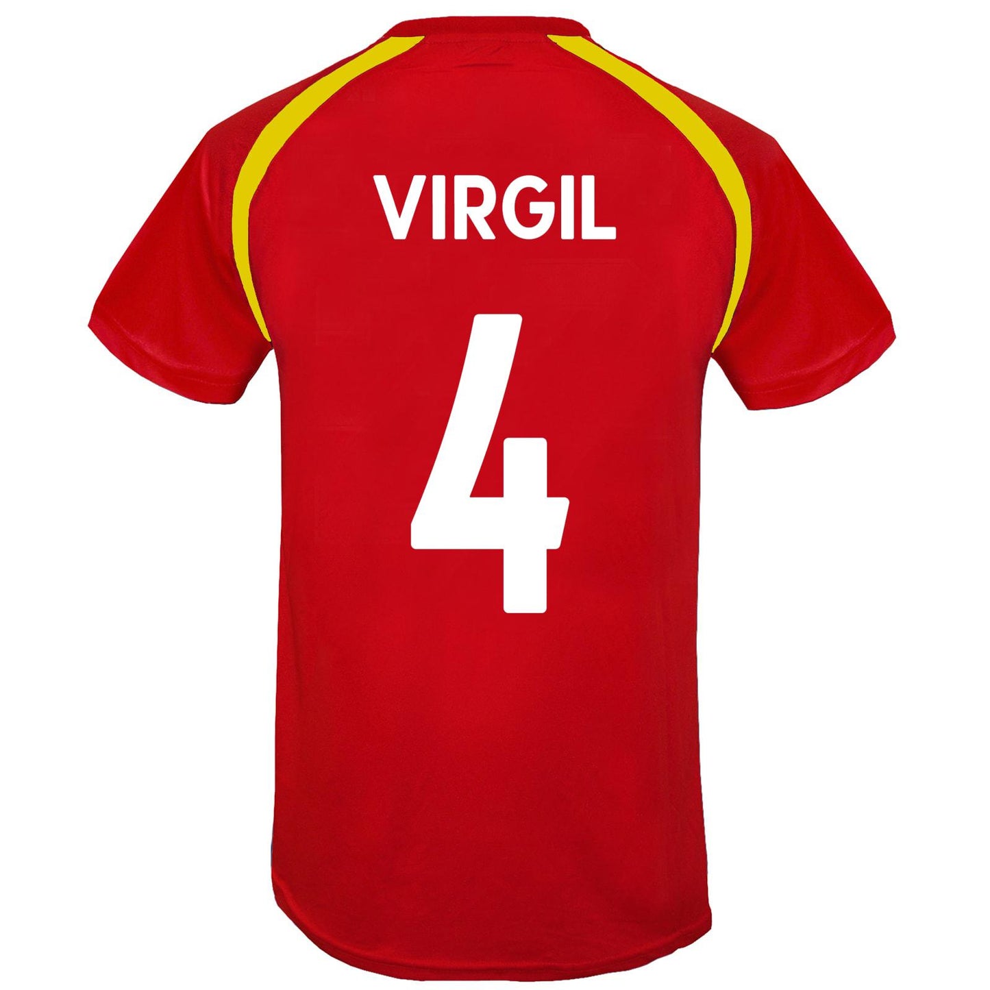 Red - Front - Liverpool FC Mens Virgil 4 Polyester T-Shirt