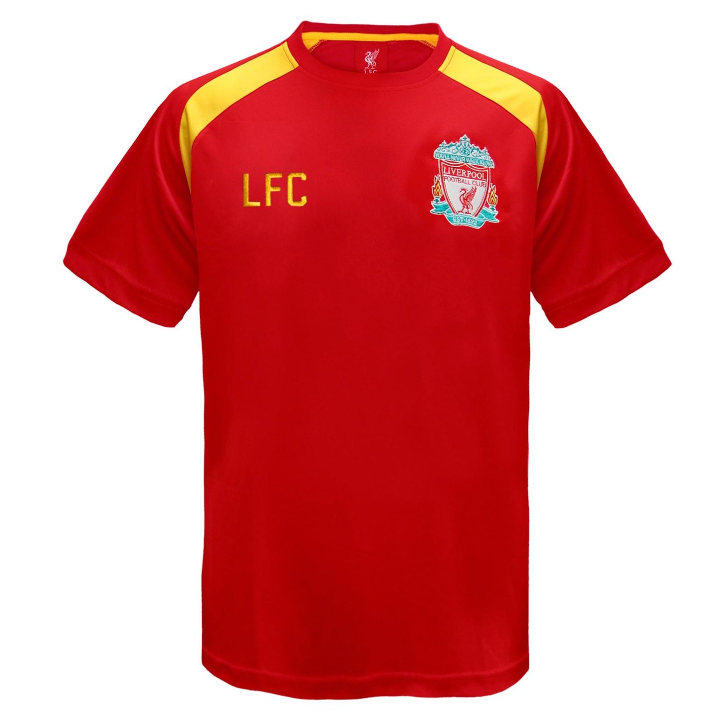 Red - Front - Liverpool FC Boys Polyester T-Shirt