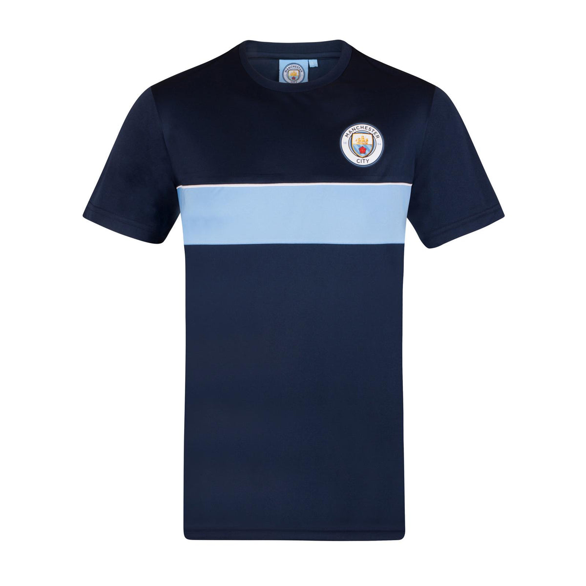 Navy - Back - Manchester City FC Mens De Bruyne 17 Polyester T-Shirt
