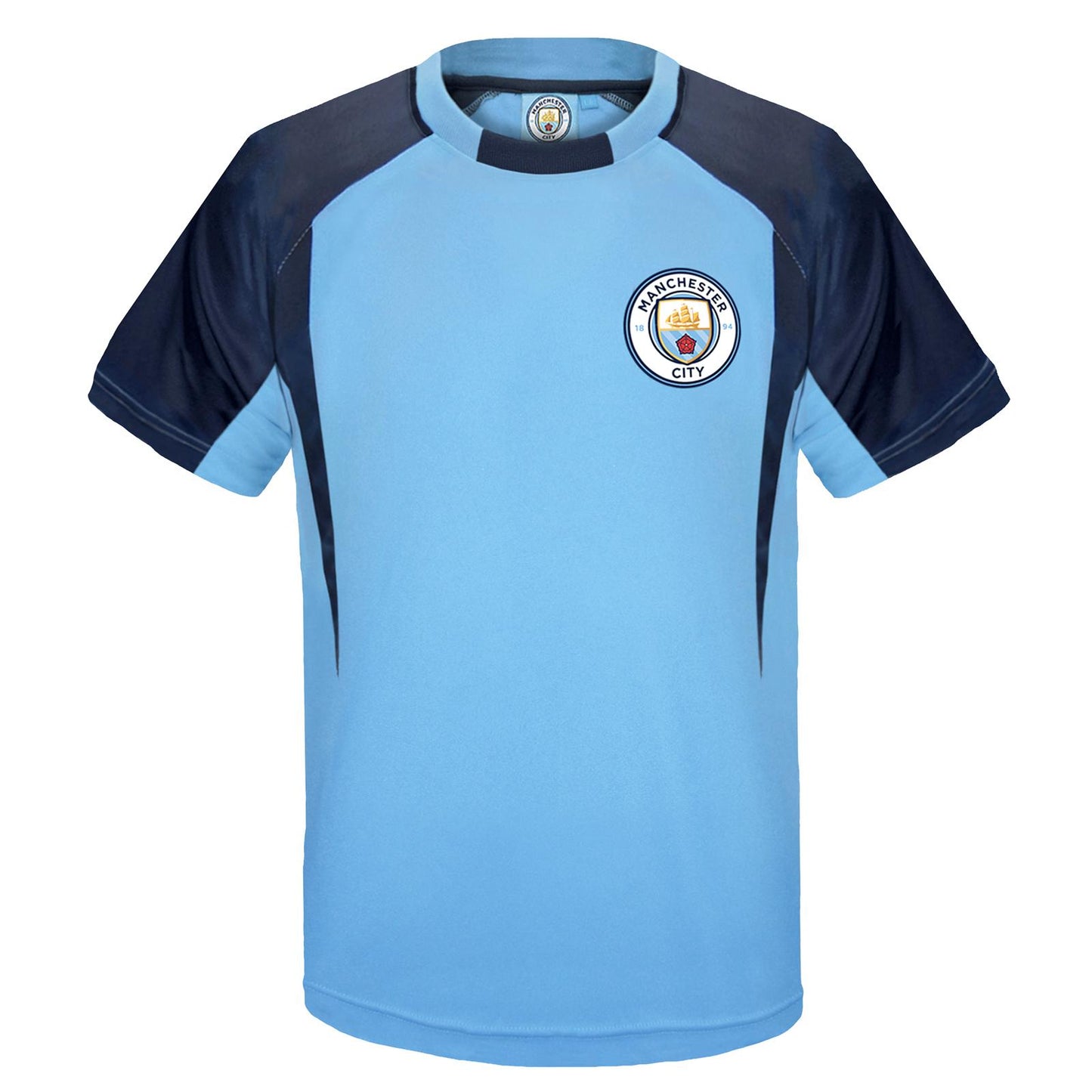 Sky Blue - Back - Manchester City FC Boys Haaland 9 Polyester T-Shirt