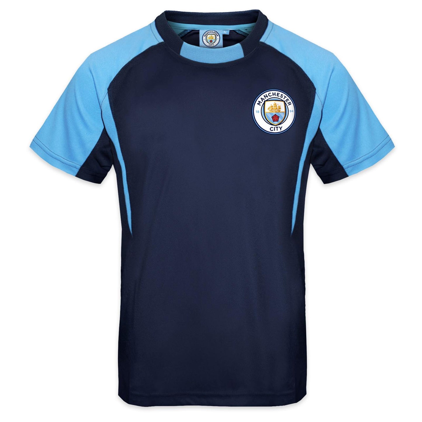 Navy - Back - Manchester City FC Boys Haaland 9 Polyester T-Shirt