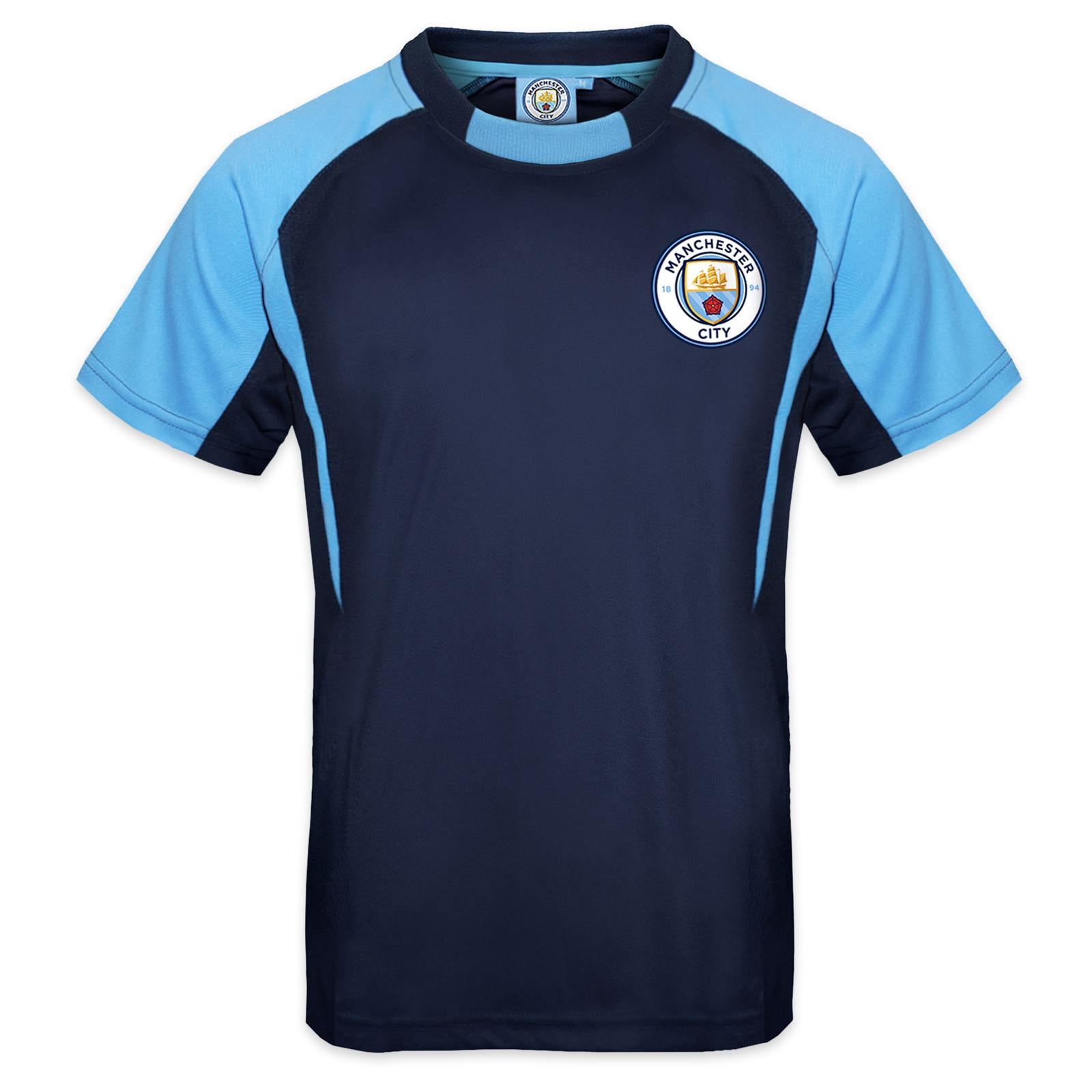 Navy - Back - Manchester City FC Boys Haaland 9 Polyester T-Shirt